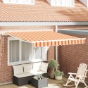 VidaXL Automatyczna, zwijana markiza w żółtym i pomarańczowym 350x250 cm