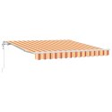 VidaXL Automatyczna, zwijana markiza w żółtym i pomarańczowym 350x250 cm