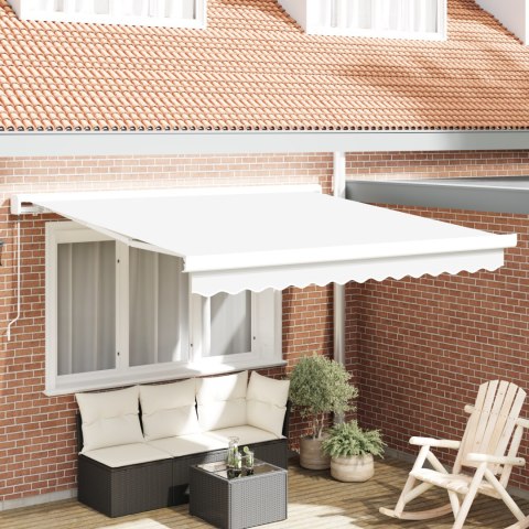 VidaXL Biała markiza ręczna 350x250 cm, vidaXL materiał wymienny do markizy o rozmiarze 3,5x2,5 m biała VidaXL Biała markiza ręczna 350x250 cm, vidaXL materiał wymienny do markizy o rozmiarze 3,5x2,5 m biała