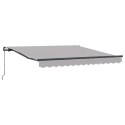 VidaXL Jasnoszara Ręczna Markiza Chowana 350x250 cm, vidaXL Materiał zamienny do markizy o wymiarach 3.5x2.5m Jasnoszary