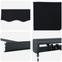 VidaXL Manualna markiza chowana czarna 350x250 cm, vidaXL Tkanina zamienna markizy dla ramy 3,5x2,5 m czarna
