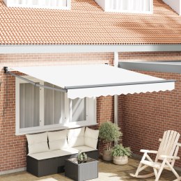 VidaXL Ręczna Markiza Zwijana Biała 350x250 cm, vidaXL Materiał wymienny do markizy 3.5x2.5 m Biały