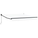 VidaXL Ręczna Markiza Zwijana Biała 350x250 cm, vidaXL Materiał wymienny do markizy 3.5x2.5 m Biały