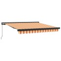 VidaXL Ręczna chowana markiza - Żółta i pomarańczowa 350x250 cm