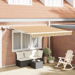 VidaXL Ręczna chowana markiza z LED w wielokolorowe paski 350x250 cm