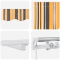 VidaXL Ręczna chowana markiza z LED w wielokolorowe paski 350x250 cm