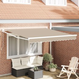 VidaXL Ręczna markiza chowana Beżowa 350x250 cm, vidaXL Tekstylia do wymiany markizy na ramę 3.5x2.5 m Beżowa