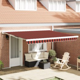 VidaXL Ręczna markiza chowana pomarańczowo-brązowa 350x250 cm