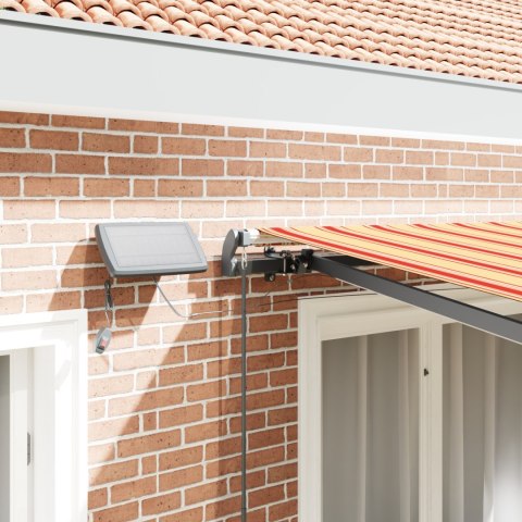 VidaXL Ręczna markiza chowana z LED w żółtym i pomarańczowym 350x250 cm VidaXL Ręczna markiza chowana z LED w żółtym i pomarańczowym 350x250 cm