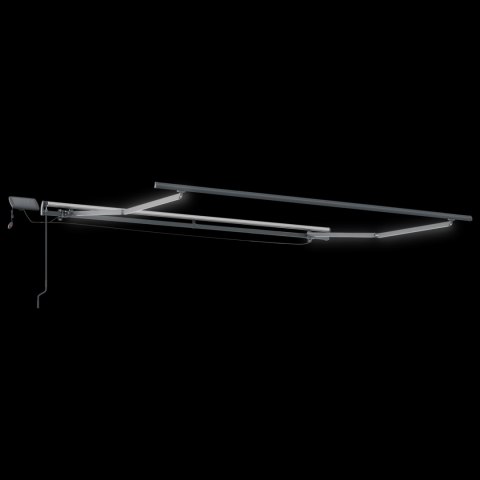 VidaXL Ręczna markiza chowana z LED w żółtym i pomarańczowym 350x250 cm VidaXL Ręczna markiza chowana z LED w żółtym i pomarańczowym 350x250 cm