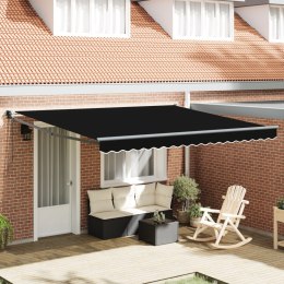 Automatyczna markiza chowana vidaXL Czarna 400x300 cm, Materiał wymienny do markizy vidaXL na ramę 4x3 m Czarny