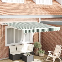 Automatyczna markiza vidaXL Zielona i biała 350x250 cm, Materiał wymienny do markizy vidaXL dla ramy 3.5x2.5 m Zielona i biała