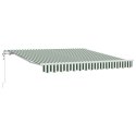 Automatyczna markiza vidaXL Zielona i biała 350x250 cm, Materiał wymienny do markizy vidaXL dla ramy 3.5x2.5 m Zielona i biała