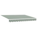 Automatyczna markiza vidaXL Zielona i biała 350x250 cm, Materiał wymienny do markizy vidaXL dla ramy 3.5x2.5 m Zielona i biała