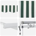 Automatyczna markiza vidaXL Zielona i biała 350x250 cm, Materiał wymienny do markizy vidaXL dla ramy 3.5x2.5 m Zielona i biała