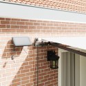 Biała markiza ręczna vidaXL z LED 400x300 cm, Zestaw materiałów zamiennych do markiz vidaXL dla stelaża 4x3 m Biała