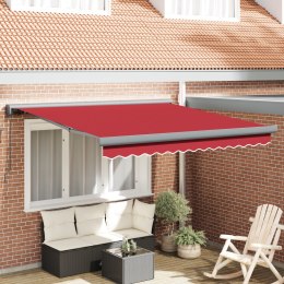 Czerwona markiza manualna chowana 350x250 cm, Materiał do wymiany w markizie vidaXL dla ramy 3.5x2.5 m Czerwony