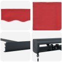 Czerwona markiza manualna chowana 350x250 cm, Materiał do wymiany w markizie vidaXL dla ramy 3.5x2.5 m Czerwony