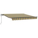 Markiza chowana vidaXL Zielona i żółta 350x250 cm, Tkanina markizy vidaXL na ramę 3.5x2.5 m Zielona i żółta