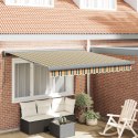 Markiza manualna vidaXL Zielona i żółta 350x250 cm, Materiał wymienny do markizy vidaXL na stelaż 3.5x2.5 m Zielona i żółta