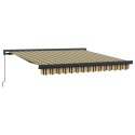Markiza manualna vidaXL Zielona i żółta 350x250 cm, Materiał wymienny do markizy vidaXL na stelaż 3.5x2.5 m Zielona i żółta