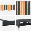 Markiza manualna vidaXL Zielona i żółta 350x250 cm, Materiał wymienny do markizy vidaXL na stelaż 3.5x2.5 m Zielona i żółta