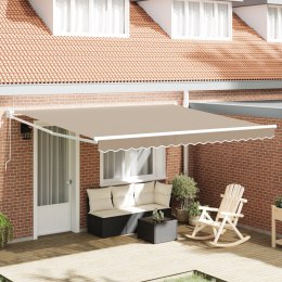 Markiza ręczna chowana vidaXL Beżowa 400x300 cm, Materiał na markizę vidaXL do ramy 4x3 m Beżowy