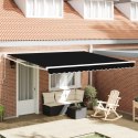 Markiza ręczna vidaXL Czarna 400x300 cm, Materiał do wymiany markizy vidaXL dla ramy 4x3 m Czarna