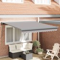 Markiza ręczna vidaXL Jasnoszara 350x250 cm, Materiał do wymiany na markizę vidaXL 3.5x2.5 m Jasnoszary