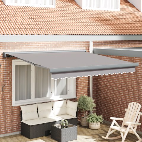 Markiza ręczna vidaXL Jasnoszara 350x250 cm, Materiał do wymiany na markizę vidaXL 3.5x2.5 m Jasnoszary