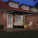 Markiza ręczna vidaXL z LED Czarna 400x300 cm, Materiał zamienny do markizy vidaXL na ramę 4x3 m Czarna