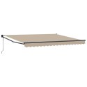 VidaXL Automatyczna Chowana Markiza Beżowa 400x300 cm, vidaXL Wymienna Tkanina do Markizy 4x3 m Beżowa