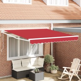 VidaXL Automatyczna Chowana Markiza Czerwona 350x250 cm, vidaXL Tkanina zamienna do markizy 3.5x2.5 m Czerwona