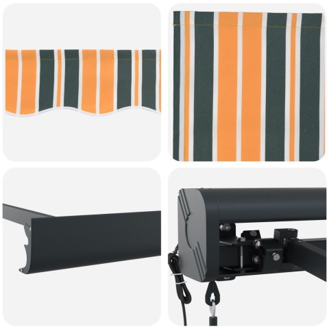 VidaXL Automatyczna chowana markiza Zielona i Żółta 350x250 cm, vidaXL Wymienna tkanina markizy do ramy 3.5x2.5 m Zielona i Żółt VidaXL Automatyczna chowana markiza Zielona i Żółta 350x250 cm, vidaXL Wymienna tkanina markizy do ramy 3.5x2.5 m Zielona i Żółt