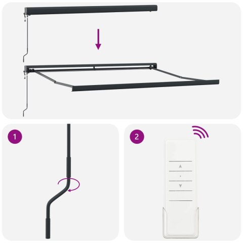 VidaXL Automatyczna chowana markiza Zielona i Żółta 350x250 cm, vidaXL Wymienna tkanina markizy do ramy 3.5x2.5 m Zielona i Żółt VidaXL Automatyczna chowana markiza Zielona i Żółta 350x250 cm, vidaXL Wymienna tkanina markizy do ramy 3.5x2.5 m Zielona i Żółt
