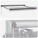 VidaXL Automatyczna chowana markiza Zielona i Żółta 350x250 cm, vidaXL Wymienna tkanina markizy do ramy 3.5x2.5 m Zielona i Żółt