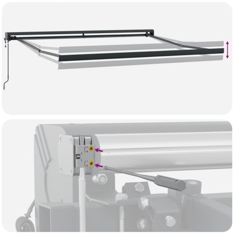 VidaXL Automatyczna chowana markiza Zielona i Żółta 350x250 cm, vidaXL Wymienna tkanina markizy do ramy 3.5x2.5 m Zielona i Żółt VidaXL Automatyczna chowana markiza Zielona i Żółta 350x250 cm, vidaXL Wymienna tkanina markizy do ramy 3.5x2.5 m Zielona i Żółt
