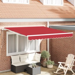 VidaXL Automatyczna chowana markiza czerwona 350x250 cm, vidaXL Materiał do wymiany markizy dla ramy 3,5x2,5 m czerwona