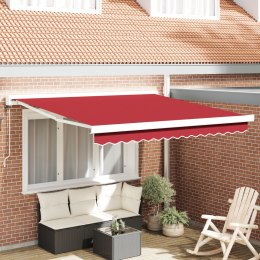 VidaXL Automatyczna chowana markiza czerwona 350x250 cm, vidaXL Materiał zamienny markizy dla stelaża 3.5x2.5 m czerwona
