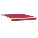 VidaXL Automatyczna chowana markiza czerwona 350x250 cm, vidaXL Materiał zamienny markizy dla stelaża 3.5x2.5 m czerwona