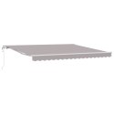 VidaXL Automatyczna chowana markiza jasnoszara 400x300 cm, vidaXL Materiał zamienny markizy na ramę 4x3 m jasnoszary