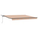 VidaXL Automatyczna chowana markiza z LED i paskami w różnych kolorach 400x300 cm