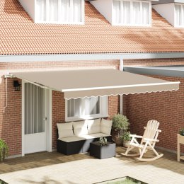 VidaXL Automatyczna markiza chowana beżowa 400x300 cm, vidaXL Materiał do wymiany markizy dla ramy 4x3 m beżowej