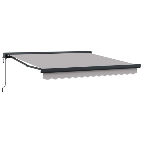VidaXL Automatyczna markiza chowana jasnoszara 350x250 cm, vidaXL Tkanina do wymiany markizy na ramę 3,5x2,5 m jasnoszara VidaXL Automatyczna markiza chowana jasnoszara 350x250 cm, vidaXL Tkanina do wymiany markizy na ramę 3,5x2,5 m jasnoszara