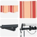 VidaXL Automatyczna markiza chowana z LED żółta i pomarańczowa 400x300 cm