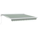 VidaXL Automatyczna markiza chowana zielono-biała 350x250 cm, vidaXL Materiał wymienny do markizy na ramie 3.5x2.5 m Zielona i b