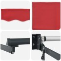 VidaXL Automatyczna zwijana markiza Czerwona 350x250 cm, vidaXL Materiał wymienny do markiz 3.5x2.5 m Czerwony