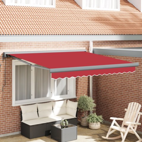 VidaXL Czerwona chowana markiza 350x250 cm, vidaXL Materiał wymienny na markizę dla ramy 3,5x2,5 m Czerwony VidaXL Czerwona chowana markiza 350x250 cm, vidaXL Materiał wymienny na markizę dla ramy 3,5x2,5 m Czerwony