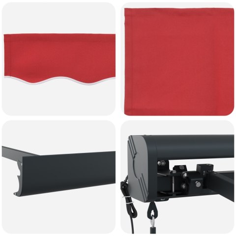 VidaXL Czerwona chowana markiza 350x250 cm, vidaXL Materiał wymienny na markizę dla ramy 3,5x2,5 m Czerwony VidaXL Czerwona chowana markiza 350x250 cm, vidaXL Materiał wymienny na markizę dla ramy 3,5x2,5 m Czerwony