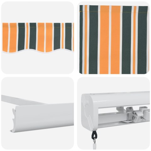 VidaXL Ręczna Markiza Chowana Zielona i Żółta 350x250 cm, vidaXL Materiał Wymienny Markizy dla Ramy 3.5x2.5 m Zielona i Żółta VidaXL Ręczna Markiza Chowana Zielona i Żółta 350x250 cm, vidaXL Materiał Wymienny Markizy dla Ramy 3.5x2.5 m Zielona i Żółta